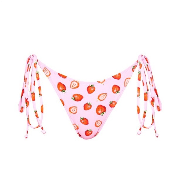 PLT Pink Strawberry Three-Piece Bikini - Picture 13 of 16